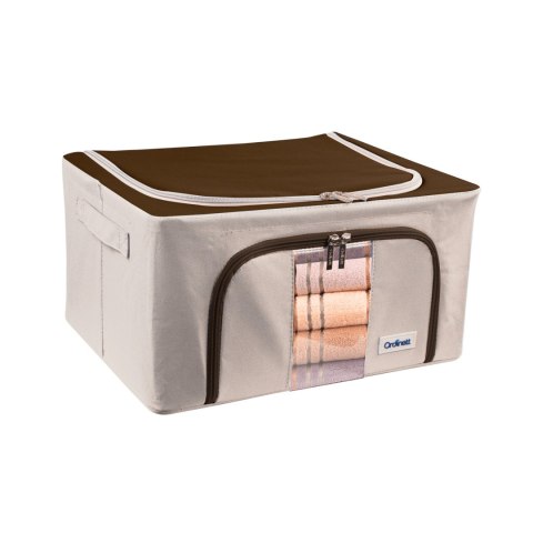 Beżowy organizer Kamai Gio Style z utwardzonymi ściankami, bocznymi uchwytami i okienkiem, pojemność 24L Beżowy organizer Kamai Gio Style z utwardzonymi ściankami, bocznymi uchwytami i okienkiem, pojemność 24L