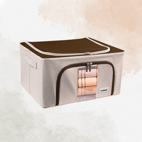 Beżowy organizer Kamai Gio Style z utwardzonymi ściankami, bocznymi uchwytami i okienkiem, pojemność 24L Beżowy organizer Kamai Gio Style z utwardzonymi ściankami, bocznymi uchwytami i okienkiem, pojemność 24L