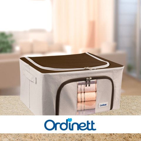 Beżowy organizer Kamai Gio Style z utwardzonymi ściankami, bocznymi uchwytami i okienkiem, pojemność 24L Beżowy organizer Kamai Gio Style z utwardzonymi ściankami, bocznymi uchwytami i okienkiem, pojemność 24L