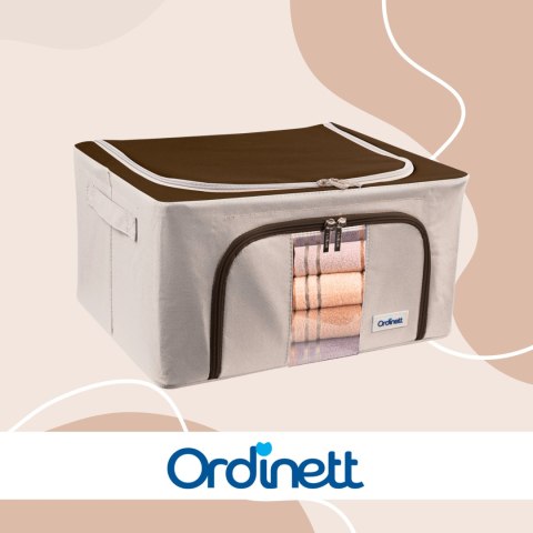 Beżowy organizer Kamai Gio Style z utwardzonymi ściankami, bocznymi uchwytami i okienkiem, pojemność 24L Beżowy organizer Kamai Gio Style z utwardzonymi ściankami, bocznymi uchwytami i okienkiem, pojemność 24L