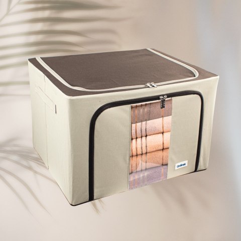 Beżowy organizer Kamai Gio Style z utwardzonymi ściankami, bocznymi uchwytami i okienkiem, pojemność 66L Beżowy organizer Kamai Gio Style z utwardzonymi ściankami, bocznymi uchwytami i okienkiem, pojemność 66L