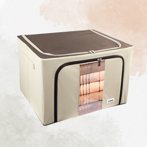 Beżowy organizer Kamai Gio Style z utwardzonymi ściankami, bocznymi uchwytami i okienkiem, pojemność 66L Beżowy organizer Kamai Gio Style z utwardzonymi ściankami, bocznymi uchwytami i okienkiem, pojemność 66L