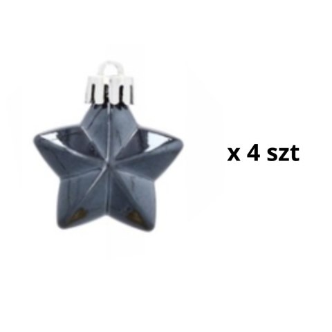 Komplet 19 Bombek Choinkowych Kamai Christmas Decoration® - Kolor Antracyt z Gwiazdą na Czubek Komplet 19 Bombek Choinkowych Kamai Christmas Decoration® - Kolor Antracyt z Gwiazdą na Czubek
