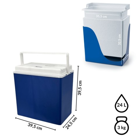 Lodówka samochodowa elektryczna 24L KAMAI ICEGO, zasilanie 12-230V, niebieska Lodówka samochodowa elektryczna 24L KAMAI ICEGO, zasilanie 12-230V, niebieska