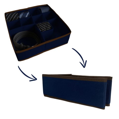 BLUE niebieski organizer do szuflady 11 przegród 30,5x30,5x10cm BLUE niebieski organizer do szuflady 11 przegród 30,5x30,5x10cm