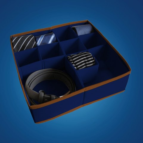 BLUE niebieski organizer do szuflady 11 przegród 30,5x30,5x10cm BLUE niebieski organizer do szuflady 11 przegród 30,5x30,5x10cm