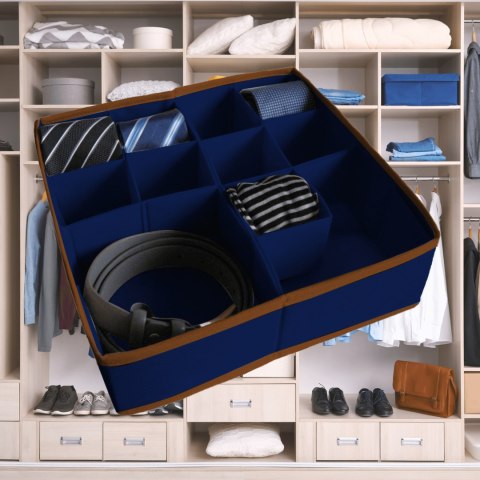 BLUE niebieski organizer do szuflady 11 przegród 30,5x30,5x10cm BLUE niebieski organizer do szuflady 11 przegród 30,5x30,5x10cm