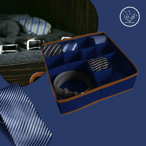 BLUE niebieski organizer do szuflady 11 przegród 30,5x30,5x10cm BLUE niebieski organizer do szuflady 11 przegród 30,5x30,5x10cm