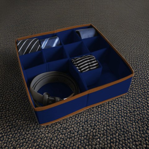 BLUE niebieski organizer do szuflady 11 przegród 30,5x30,5x10cm BLUE niebieski organizer do szuflady 11 przegród 30,5x30,5x10cm