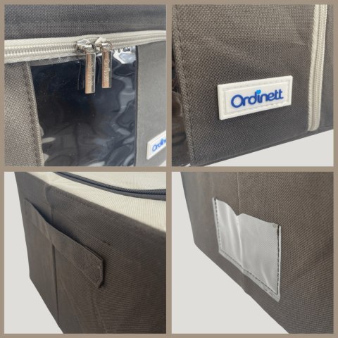 Brązowy organizer Kamai Gio Style z utwardzonymi ściankami, bocznymi uchwytami i okienkiem, pojemność 100L Brązowy organizer Kamai Gio Style z utwardzonymi ściankami, bocznymi uchwytami i okienkiem, pojemność 100L