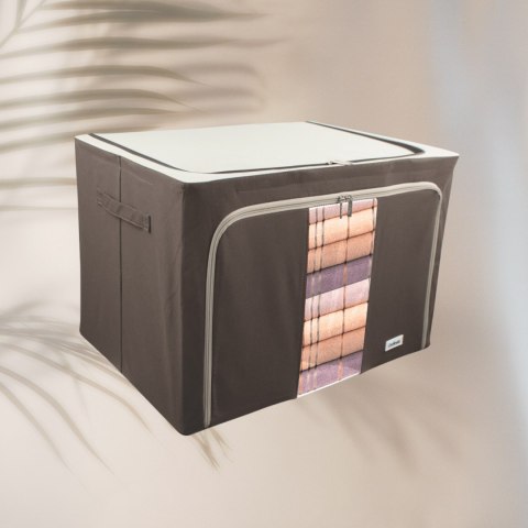 Brązowy organizer Kamai Gio Style z utwardzonymi ściankami, bocznymi uchwytami i okienkiem, pojemność 100L Brązowy organizer Kamai Gio Style z utwardzonymi ściankami, bocznymi uchwytami i okienkiem, pojemność 100L