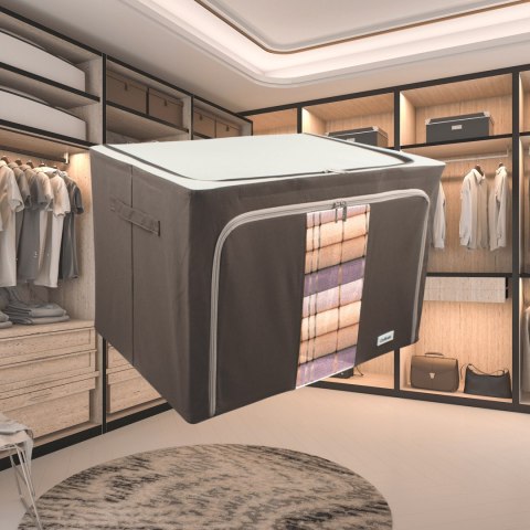 Brązowy organizer Kamai Gio Style z utwardzonymi ściankami, bocznymi uchwytami i okienkiem, pojemność 100L Brązowy organizer Kamai Gio Style z utwardzonymi ściankami, bocznymi uchwytami i okienkiem, pojemność 100L