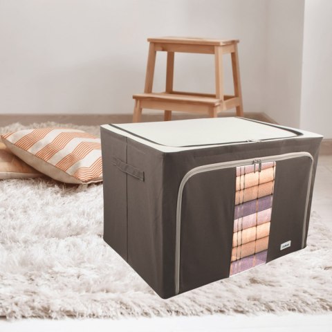 Brązowy organizer Kamai Gio Style z utwardzonymi ściankami, bocznymi uchwytami i okienkiem, pojemność 100L Brązowy organizer Kamai Gio Style z utwardzonymi ściankami, bocznymi uchwytami i okienkiem, pojemność 100L