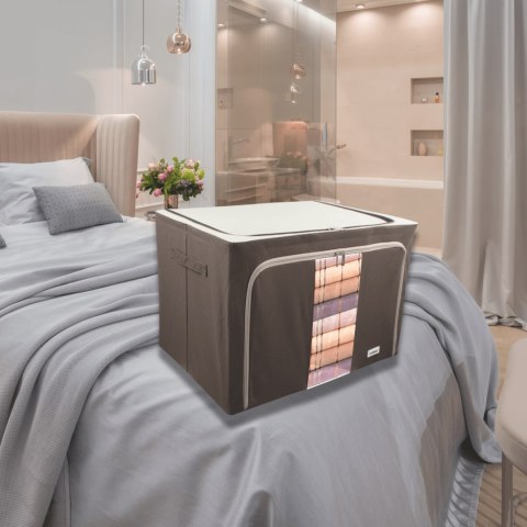 Brązowy organizer Kamai Gio Style z utwardzonymi ściankami, bocznymi uchwytami i okienkiem, pojemność 100L Brązowy organizer Kamai Gio Style z utwardzonymi ściankami, bocznymi uchwytami i okienkiem, pojemność 100L