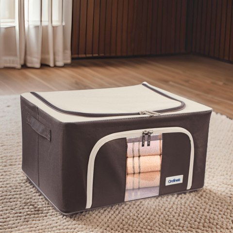 Brązowy organizer Kamai Gio Style z utwardzonymi ściankami, bocznymi uchwytami i okienkiem, pojemność 24L Brązowy organizer Kamai Gio Style z utwardzonymi ściankami, bocznymi uchwytami i okienkiem, pojemność 24L
