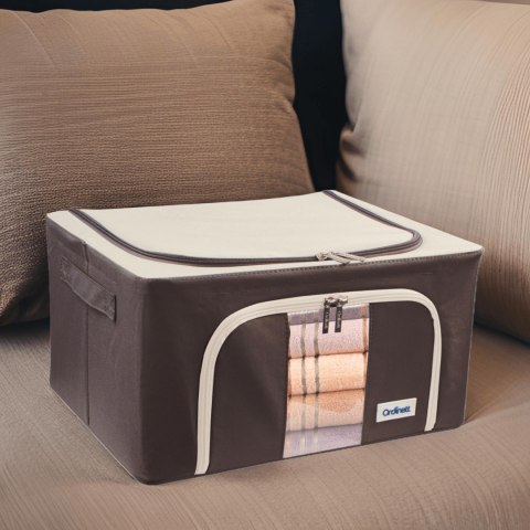 Brązowy organizer Kamai Gio Style z utwardzonymi ściankami, bocznymi uchwytami i okienkiem, pojemność 24L Brązowy organizer Kamai Gio Style z utwardzonymi ściankami, bocznymi uchwytami i okienkiem, pojemność 24L