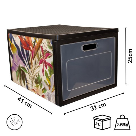FLORAL w kwiaty organizer do szafy z drzwiczkami 41x31x25cm FLORAL w kwiaty organizer do szafy z drzwiczkami 41x31x25cm