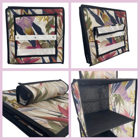 FLORAL w kwiaty wiszący organizer do szafy 5 przegród 30x30x120m FLORAL w kwiaty wiszący organizer do szafy 5 przegród 30x30x120m