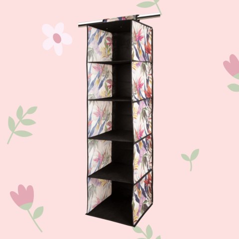 FLORAL w kwiaty wiszący organizer do szafy 5 przegród 30x30x120m FLORAL w kwiaty wiszący organizer do szafy 5 przegród 30x30x120m