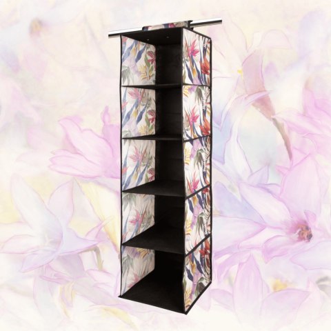FLORAL w kwiaty wiszący organizer do szafy 5 przegród 30x30x120m FLORAL w kwiaty wiszący organizer do szafy 5 przegród 30x30x120m