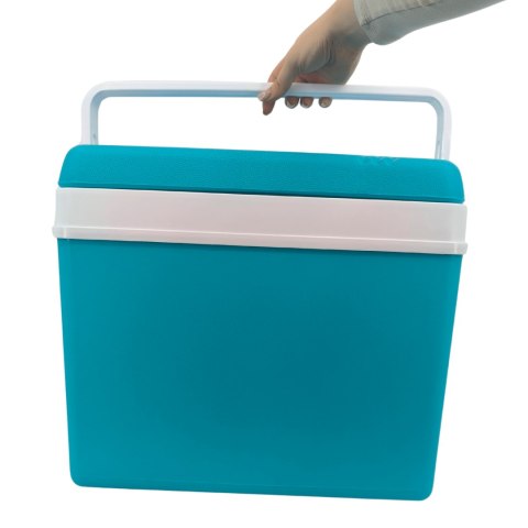 Lodówka turystyczna 35L KAMAI EDA na wkłady mrożące, niebieska z białą rączką Lodówka turystyczna 35L KAMAI EDA na wkłady mrożące, niebieska z białą rączką