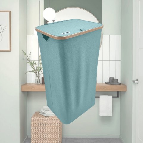 MINT kosz na pranie zielony, miętowy z pokrywą 40,5x33x74cm MINT kosz na pranie zielony, miętowy z pokrywą 40,5x33x74cm