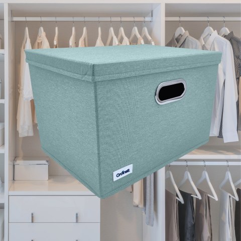 MINT zielony, miętowy organizer do szafy z pokrywą oraz oknem 40,5x30,5x26,5cm MINT zielony, miętowy organizer do szafy z pokrywą oraz oknem 40,5x30,5x26,5cm
