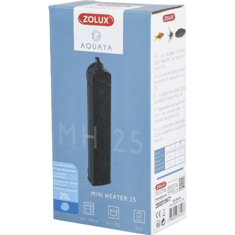 ZOLUX AQUAYA Mini Heater 25 W - grzałka do akw.10-25 l kol. czarny (336143) ZOLUX AQUAYA Mini Heater 25 W - grzałka do akw.10-25 l kol. czarny (336143)