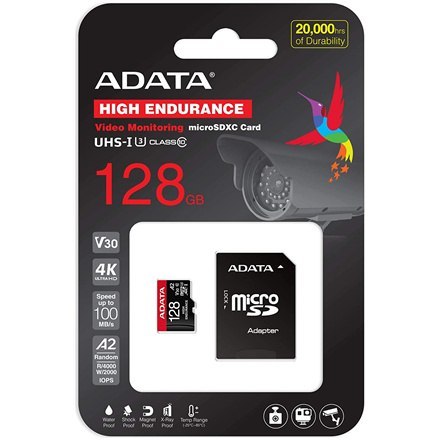 ADATA | AUSDX128GUI3V30SHA2-RA1 Karta pamięci | 128 GB | MicroSDXC | Pamięć flash klasy 10 | Adapter ADATA | AUSDX128GUI3V30SHA2-RA1 Karta pamięci | 128 GB | MicroSDXC | Pamięć flash klasy 10 | Adapter