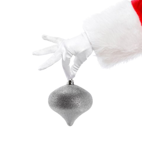 Bombki na choinkę 10cm kpl 4szt SREBRNE Bombki na choinkę 10cm kpl 4szt SREBRNE