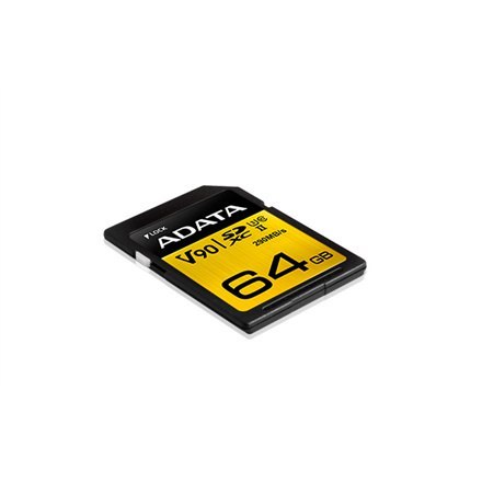 ADATA Premier ONE | Karta pamięci flash | 64 GB | Karta pamięci SDXC UHS-II | Klasa prędkości UHS-II U3 / Class10 ADATA Premier ONE | Karta pamięci flash | 64 GB | Karta pamięci SDXC UHS-II | Klasa prędkości UHS-II U3 / Class10