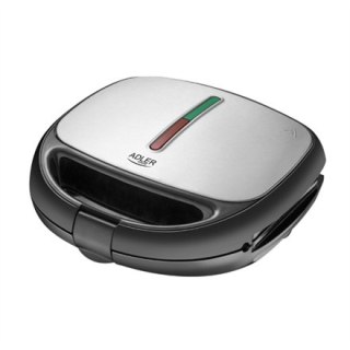 Adler | AD 3040 | Opiekacz do kanapek | 1200 W | Liczba talerzy 5 | Liczba ciastek 2 | Powłoka ceramiczna | Czarny
