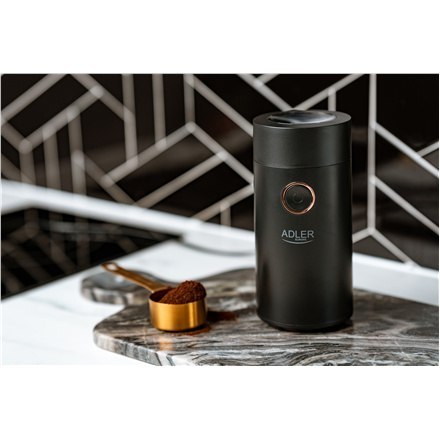 Adler | AD 4446bg | Młynek do kawy | 150 W | Pojemność ziaren kawy 75 g | Liczba filiżanek szt. | Czarny Adler | AD 4446bg | Młynek do kawy | 150 W | Pojemność ziaren kawy 75 g | Liczba filiżanek szt. | Czarny