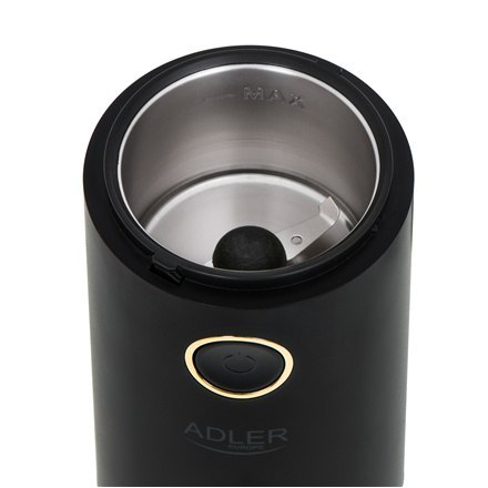 Adler | AD 4446bg | Młynek do kawy | 150 W | Pojemność ziaren kawy 75 g | Liczba filiżanek szt. | Czarny Adler | AD 4446bg | Młynek do kawy | 150 W | Pojemność ziaren kawy 75 g | Liczba filiżanek szt. | Czarny