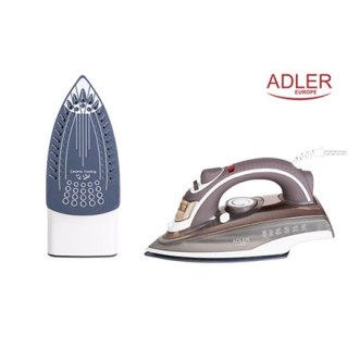 Adler | AD 5030 | Żelazko | Żelazko parowe | 3000 W | Pojemność zbiornika na wodę 310 ml | Ciągła para 20 g/min | Brązowy