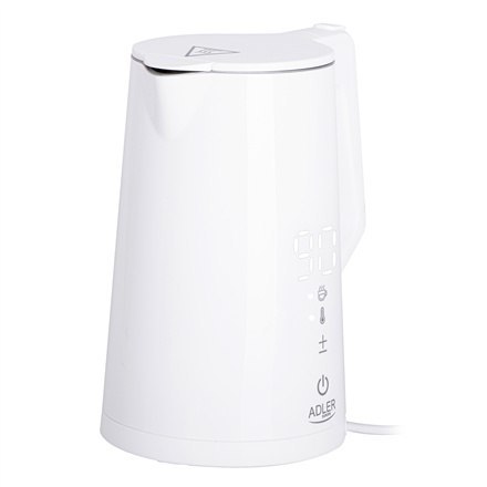 Adler | Czajnik | AD 1345w | Elektryczny | 2200 W | 1,7 L | Stal nierdzewna | Podstawa obrotowa 360° | Biały Adler | Czajnik | AD 1345w | Elektryczny | 2200 W | 1,7 L | Stal nierdzewna | Podstawa obrotowa 360° | Biały