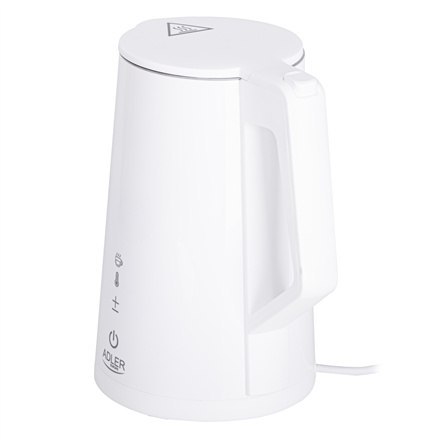 Adler | Czajnik | AD 1345w | Elektryczny | 2200 W | 1,7 L | Stal nierdzewna | Podstawa obrotowa 360° | Biały Adler | Czajnik | AD 1345w | Elektryczny | 2200 W | 1,7 L | Stal nierdzewna | Podstawa obrotowa 360° | Biały