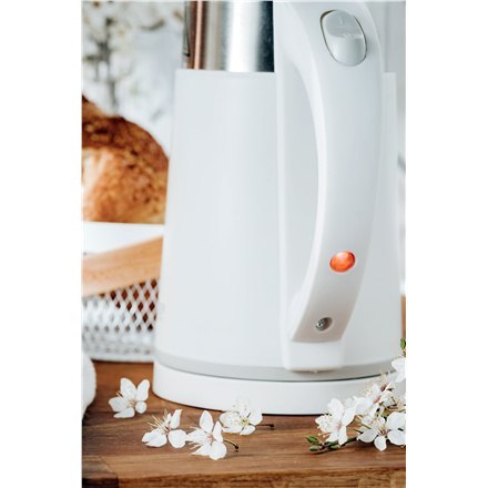 Adler | Czajnik | AD 1372 | Elektryczny | 800 W | 0,6 L | Plastik/stal nierdzewna | Podstawa obrotowa 360° | Biały Adler | Czajnik | AD 1372 | Elektryczny | 800 W | 0,6 L | Plastik/stal nierdzewna | Podstawa obrotowa 360° | Biały