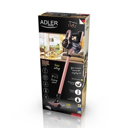 Adler | Odkurzacz | AD 7044 | Praca bezprzewodowa | Drążek ręczny i ręczny | - W | 22,2 V | Czas pracy (maks.) 40 min | Brąz | G Adler | Odkurzacz | AD 7044 | Praca bezprzewodowa | Drążek ręczny i ręczny | - W | 22,2 V | Czas pracy (maks.) 40 min | Brąz | G