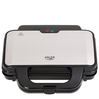 Adler | Opiekacz do kanapek | AD 3043 | 900 W | Liczba talerzy 1 | Liczba ciastek 2 | Czarny