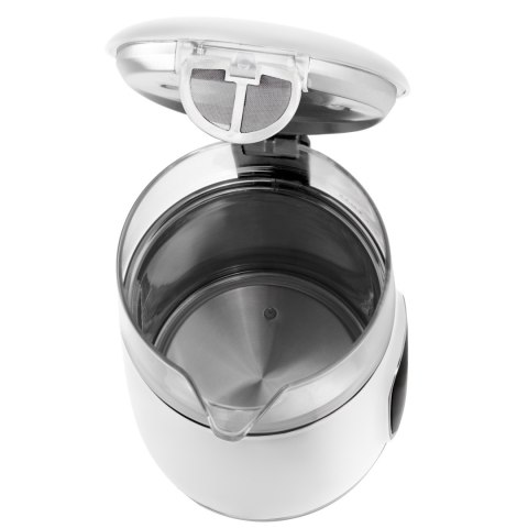 Adler Kettle with LED Display | AD 1305 | Electric | 2200 W | 1.7 L | Plastic | 360° rotational base | White/Silver Adler Kettle with LED Display | AD 1305 | Electric | 2200 W | 1.7 L | Plastic | 360° rotational base | White/Silver