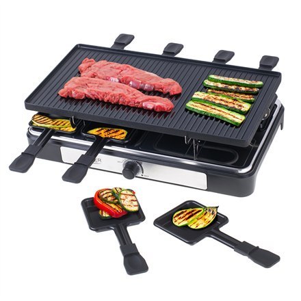 Adler | Raclette - grill elektryczny | AD 6616 | Stół | 1400 W | Czarny/stal nierdzewna Adler | Raclette - grill elektryczny | AD 6616 | Stół | 1400 W | Czarny/stal nierdzewna