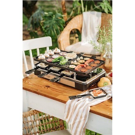 Adler | Raclette - grill elektryczny | AD 6616 | Stół | 1400 W | Czarny/stal nierdzewna Adler | Raclette - grill elektryczny | AD 6616 | Stół | 1400 W | Czarny/stal nierdzewna
