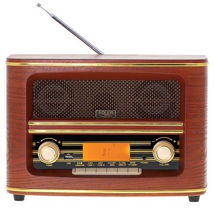 Adler | Retro Radio | AD 1187 | Funkcja alarmu | AUX in | Drewniane Adler | Retro Radio | AD 1187 | Funkcja alarmu | AUX in | Drewniane