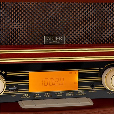 Adler | Retro Radio | AD 1187 | Funkcja alarmu | AUX in | Drewniane Adler | Retro Radio | AD 1187 | Funkcja alarmu | AUX in | Drewniane