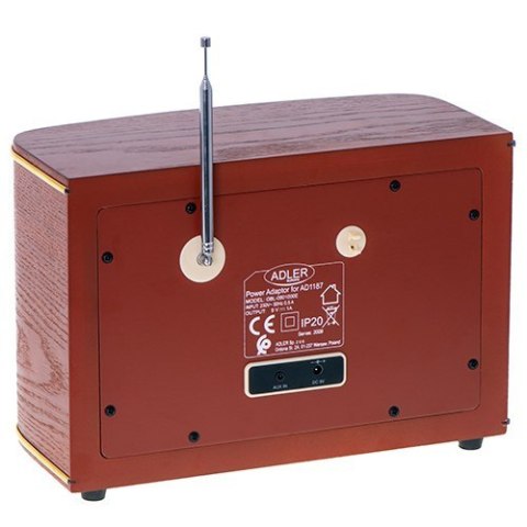 Adler | Retro Radio | AD 1187 | Funkcja alarmu | AUX in | Drewniane Adler | Retro Radio | AD 1187 | Funkcja alarmu | AUX in | Drewniane