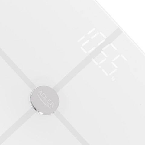 Adler Smart Bathroom Scale | AD 8187 | Maximum weight (capacity) 180 kg | Accuracy 100 g | Body Mass Index (BMI) measuring | Whi Adler Smart Bathroom Scale | AD 8187 | Maximum weight (capacity) 180 kg | Accuracy 100 g | Body Mass Index (BMI) measuring | Whi