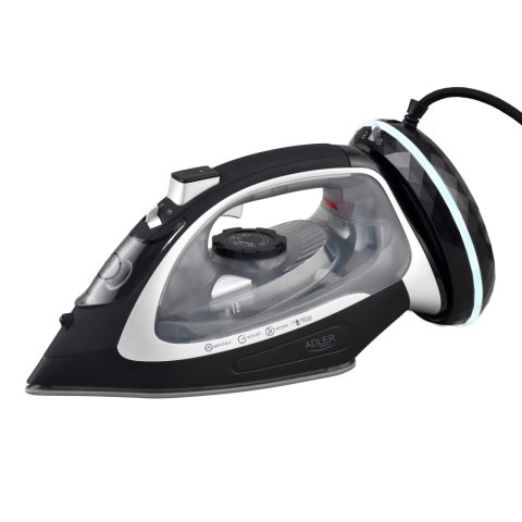 Adler Steam Iron | AD 5043 | Steam Iron | 2800 W | Water tank capacity 300 ml | Continuous steam 30 g/min | Steam boost performa Adler Steam Iron | AD 5043 | Steam Iron | 2800 W | Water tank capacity 300 ml | Continuous steam 30 g/min | Steam boost performa