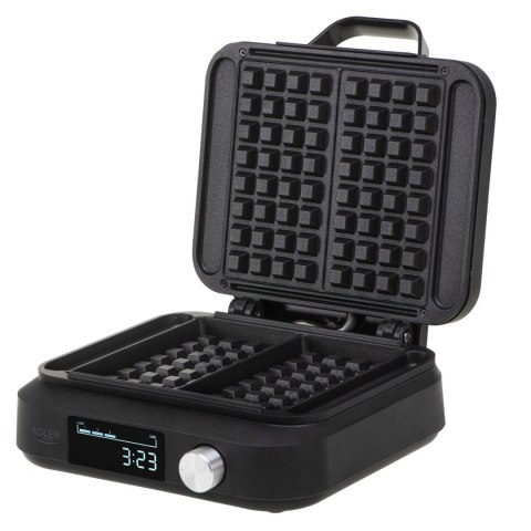 Adler Waffle Maker with LED Display | AD 3087 | 2200 W | Number of pastry 2 | Belgium | Black Adler Waffle Maker with LED Display | AD 3087 | 2200 W | Number of pastry 2 | Belgium | Black