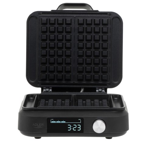 Adler Waffle Maker with LED Display | AD 3087 | 2200 W | Number of pastry 2 | Belgium | Black Adler Waffle Maker with LED Display | AD 3087 | 2200 W | Number of pastry 2 | Belgium | Black